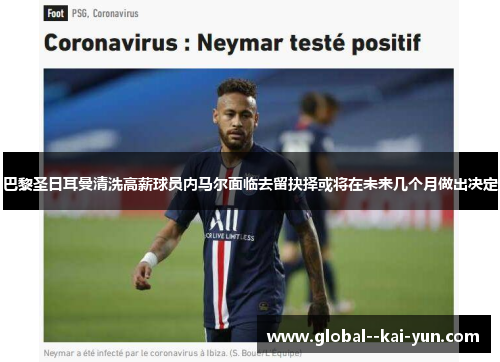 巴黎圣日耳曼清洗高薪球员内马尔面临去留抉择或将在未来几个月做出决定